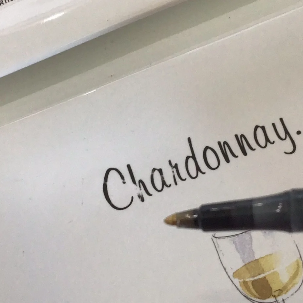 Pottery Barn Merlot & Chardonnay Wine Guide Plates